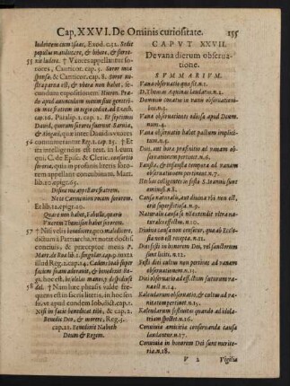 Caput XXVII. De vana dierum observatione