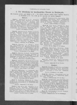 2. Die Einteilung des hamburgischen Staates in Wahlbezirke.