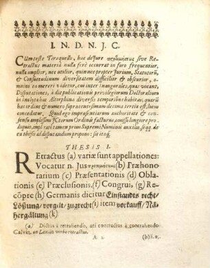 Theses Hasce Inavgvrales De Jure Protimēseōs Sive Retractus ... Publicae disquisitioni submittit Johannes Carolus Frawenburg Altorphinus ...
