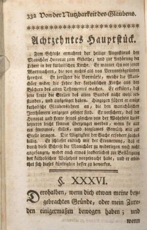 Achtzehntes Hauptstück.