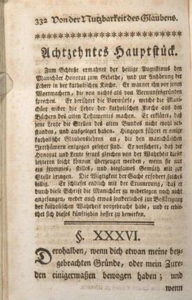 Achtzehntes Hauptstück.