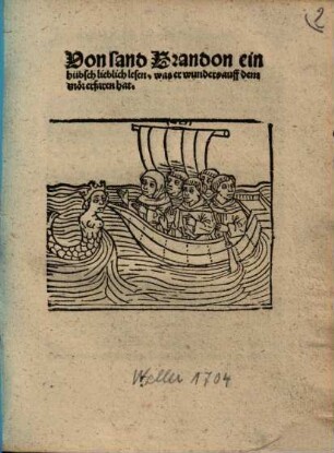 Von sand Brandon ein hübsch lieblich lesen, was er wunders auff dem mör erfaren hat