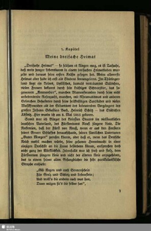 1. Kapitel. Meine dreifache Heimat