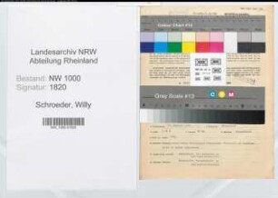 Entnazifizierung Willy Schroeder, geb. 19.02.1915 (Techniker)