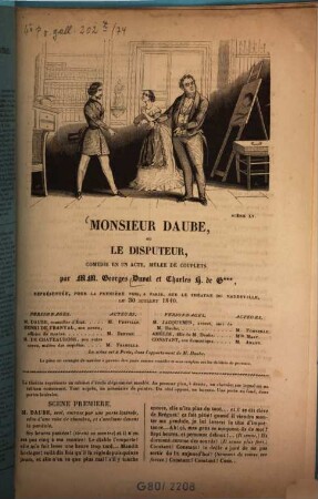 Monsieur Daube, ou le disputeur : comédie en un acte, mêlée de couplets