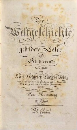 Die Weltgeschichte für gebildete Leser und Studierende, 2