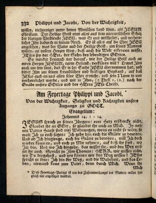 332-339, Am Feyertage Philippi und Jacobi