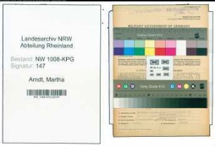 Entnazifizierung Martha Arndt , geb. 07.03.1891 ()