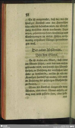 Der achte Abschnitt. Von den Gleets