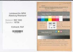 Entnazifizierung Rolf Eckhardt, geb. 09.05.1910 (Studienassessor)
