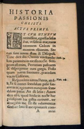 Historia Passionis Christi.