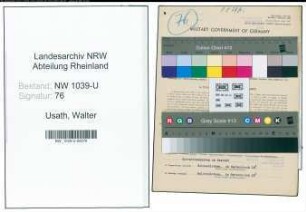 Entnazifizierung Walter Usath , geb. 12.06.1897 (Buchhalter)