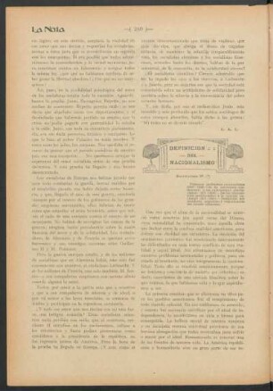 Definición del nacionalismo : Meditación 9ª.