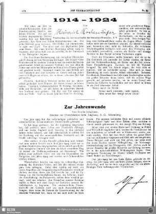 Zur Jahreswende