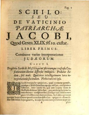 Schilo : seu de vaticinio patriarchae Jacob