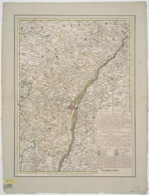 Karte vom Unterelsaß, 1:220 000, Kupferstich, 1792