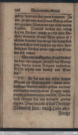 Das vierdte Mittel zur Bestendigkeit