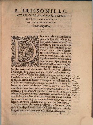 De ritu nuptiarum liber singularis : eiusdem de iure conubiorum liber alter