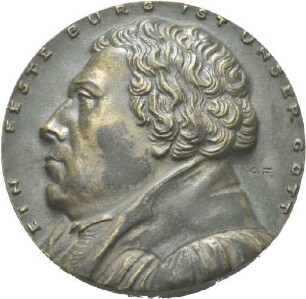 Medaille von Alfons Feuerle auf das 400-jährige Reformationsjubiläum