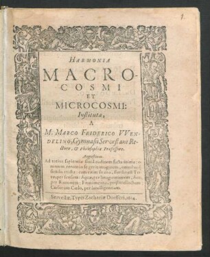 Harmonia Macrocosmi Et Microcosmi