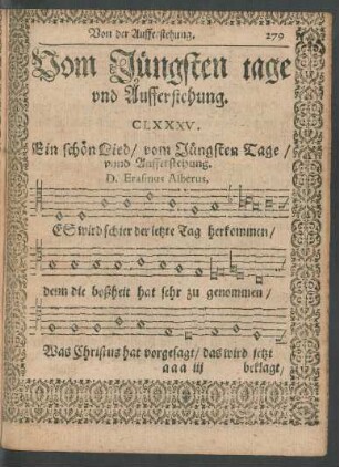 Vom Jüngsten tage und Aufferstehung.