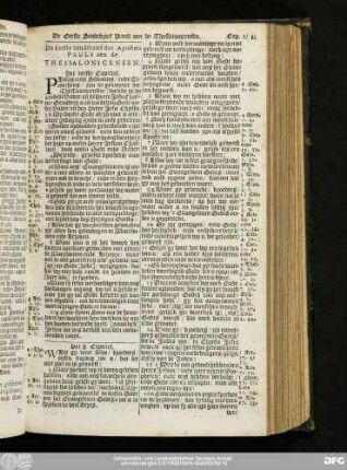 De Eerste Sendtbrief des Apostels Pauli aen de Thessalonicensen.