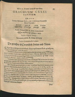 Oraculum CXXXI. Sacrum - Oraculum CXL. Sacrum.