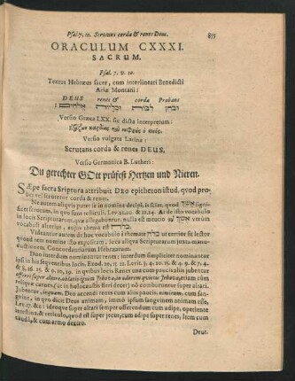 Oraculum CXXXI. Sacrum - Oraculum CXL. Sacrum.