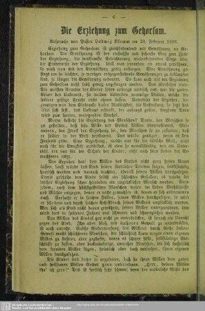 Die Erziehung zum Gehorsam