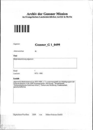 Materialsammlung allgemein