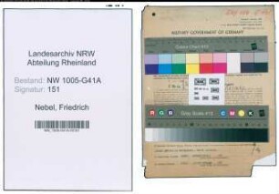 Entnazifizierung Friedrich Nebel , geb. 20.06.1913 (Polizeibeamter)