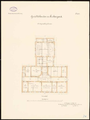 Amtsgericht, Preußisch Stargard: Grundriss 1. OG 1:100