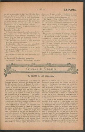 Cuestiones de enseñanza : El sueldo de los maestros