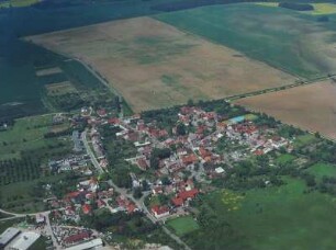Straußfurt. Stadtansicht. Luftaufnahme
