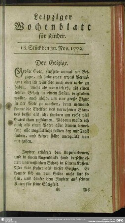 18. Stück den 30. Nov. 1772