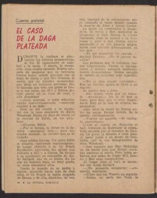 El caso de la daga plateada [Cuento policial]