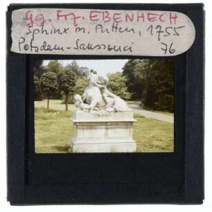 Potsdam, Sanssouci,Potsdam, Ebenhech, Sphinx mit Putten (Gruppe)