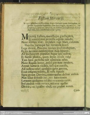 Festum Mercurii