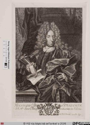 Bildnis Henning Stralenheim (1696 Frhr., 1717 Graf von)