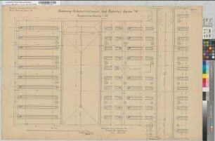 Güterzug-Lokomotivschuppen auf Bahnhof Hamm, Blatt 2a: Fundamentzeichnung, M. 1:100 Hgl, Sknr.: 2, Fanr.: 1, Bunr.: 3