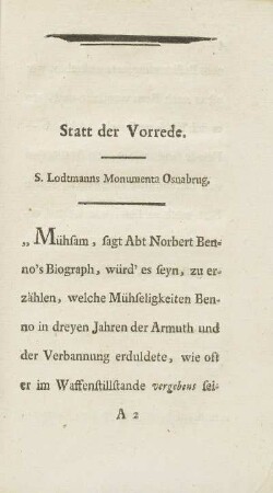 Statt der Vorrede