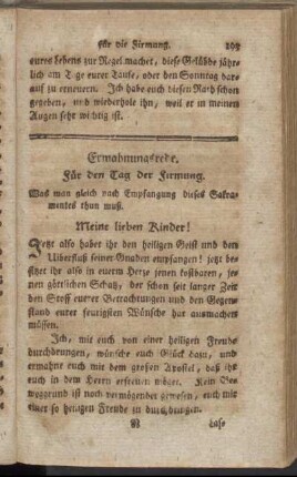 Ermahnungsrede. Für den Tag der Firmung.