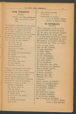 Ojos funestos : (Tango)