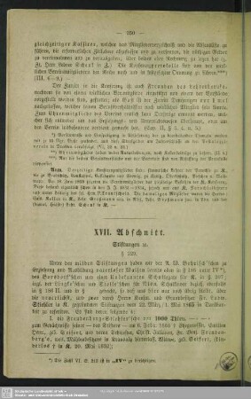 XVII. Abschnitt. Stiftungen [et]c.