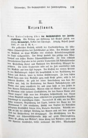 119-120 [Rezension] Steinmetzer, Franz X., Neue Untersuchung über die Geschichtlichkeit der Juditherzählung