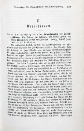 119-120 [Rezension] Steinmetzer, Franz X., Neue Untersuchung über die Geschichtlichkeit der Juditherzählung