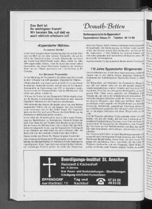 110 Jahre Eppendorfer Bürgerverein