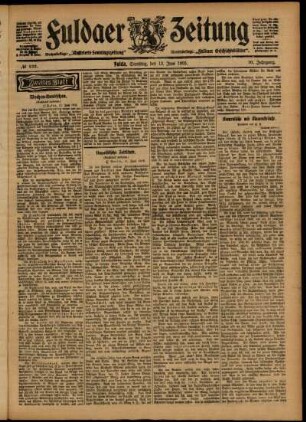 Zweite Ausgabe vom Samstag, den 13. Juni 1903.