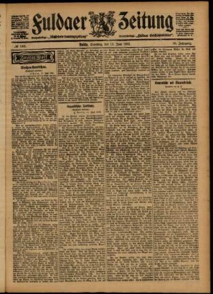 Zweite Ausgabe vom Samstag, den 13. Juni 1903.