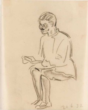 Sitzender Mann (aus dem Russischen Skizzenbuch)